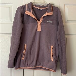 Columbia Purple and Pink Quarter-Snap Sweater